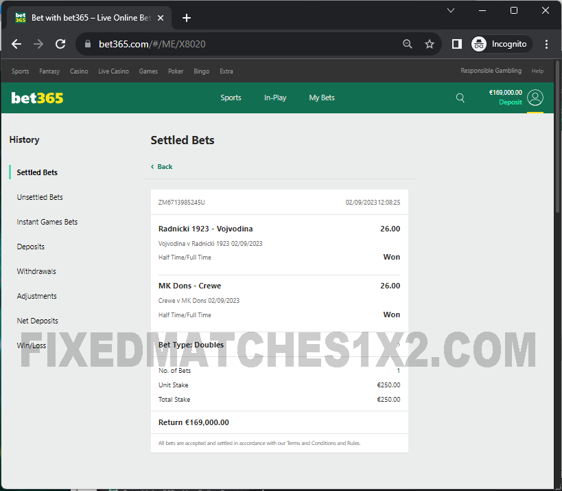 Safe fixed matches bets