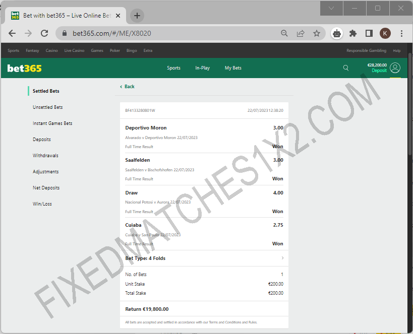 Safe betting paid fixed matches